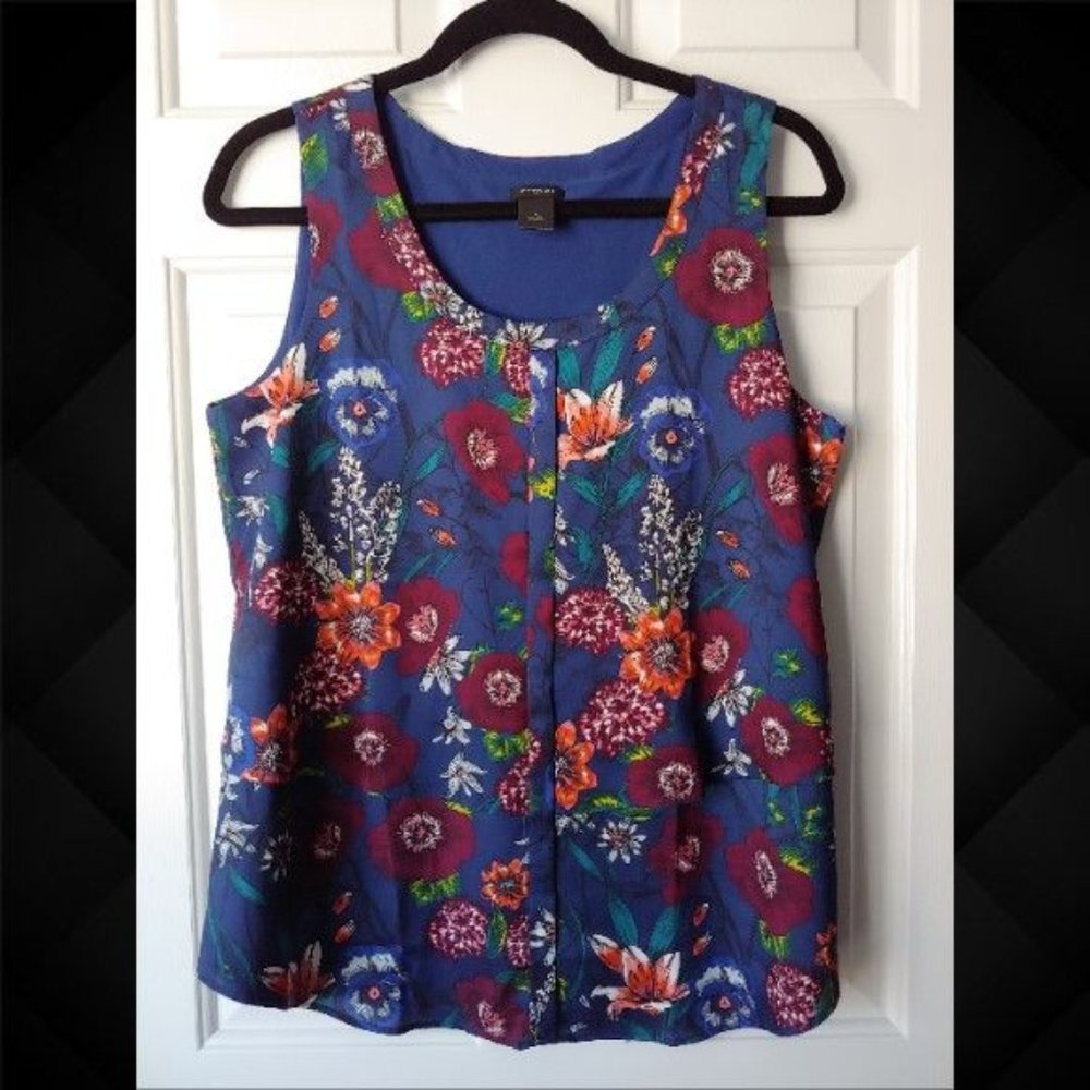 Ann Taylor Floral Tiered Loose Blouse Size M